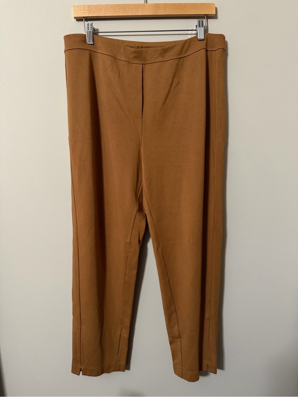 J. Jill Wearever Collection Brown Pull-On Straight Leg Pants Size Large Workwear